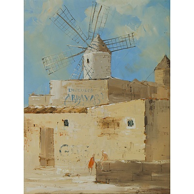 PARKER Colin (Born 1941), 'Old Windmills, Palma, Majorca ', 1984