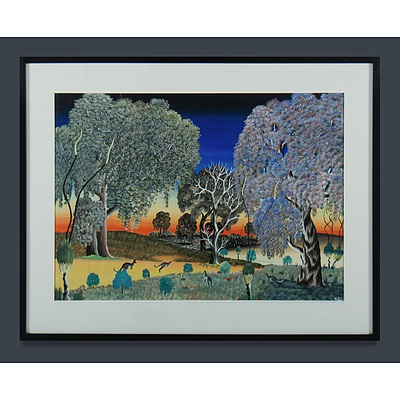 ELLIS Malcolm (Aboriginal School), Carrolup School Landscape with Kangaroos