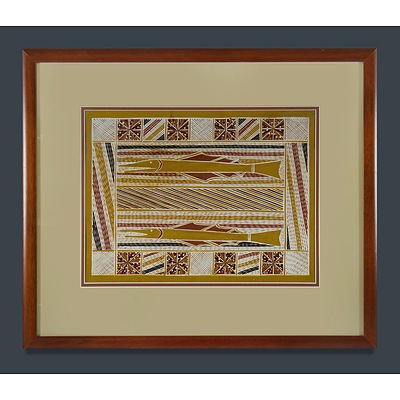 WADAYMU Peter (Australian Aboriginal c.1930-1997), Untitled - Barracuda, Unsigned