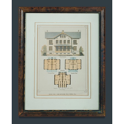 Two Donald FRIEND Prints, Including 'Design For a Semi-detached Villa'