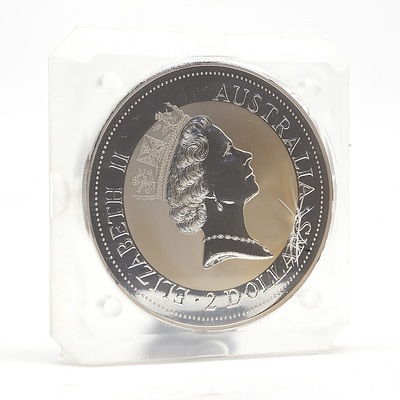 1992 $2 Australian .999 Silver Kookaburra 2 oz Coin