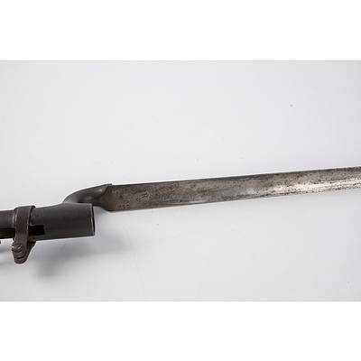 British Military Pattern 1853 Socket Bayonet and Scabbard, Mid 19th Century