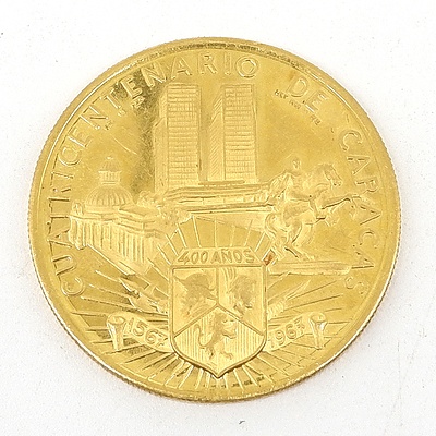 1967 Venezuelan .900 Gold Commemorative Medal