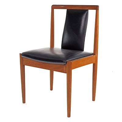 Retro Parker Black Vinyl Upholstered Armchair
