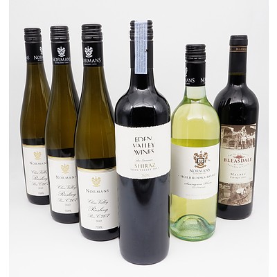 Case of 6x Mixed Wine Including Normans Clare Valley Riesling, Eden Valley Wines Shiraz and More