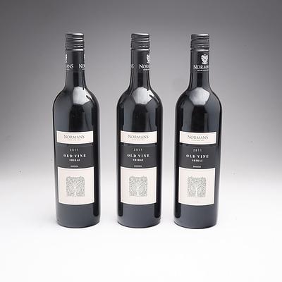 Normans 2011 Old Vine Shiraz Lot of 3 Bottles