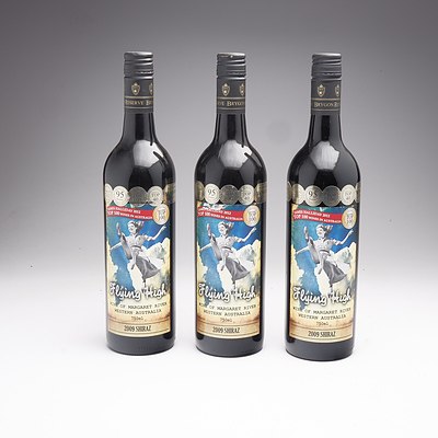 Flying High Margret River 2009 Shiraz , Lot of Three Bottles