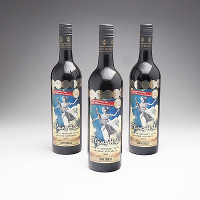Flying High Margret River 2009 Shiraz , Lot of Three Bottles
