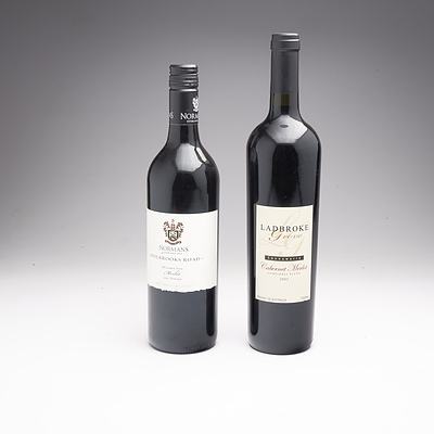 Ladbroke Grove 2002 Cabernet Merlot and Normans Holbrooks Road 2011 Merlot