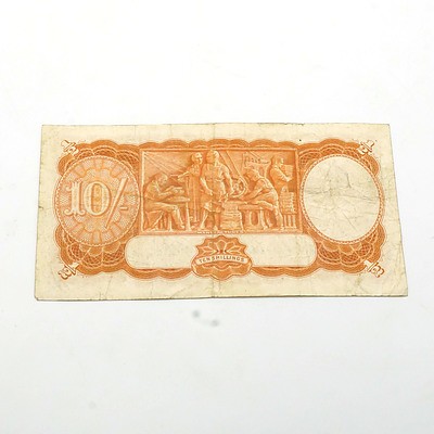 Commonwealth of Australia Coombs/Watts Ten Shilling Banknote, A66 349962