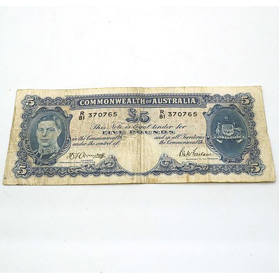 Commonwealth of Australia Armitage/McFarlane Five Pound Note R81370765