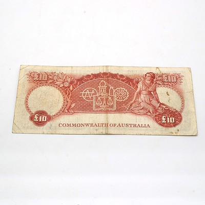 Commonwealth of Australia Coombs/Wilson Ten Pound Note WA40223494