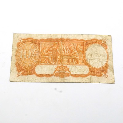 Commonwealth of Australia Coombs/Wilson Ten Shilling Banknote, B3 567360