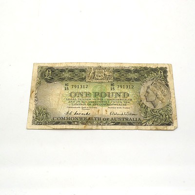 Australian Coombs/ Wilson One Pound Note HC15791312