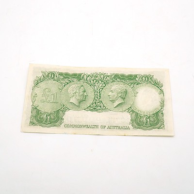 Commonwealth of Australia Coombs / Wilson One Pound Note, HA46 295779
