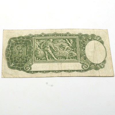 Commonwealth of Australia Coombs/Wilson One Pound Banknote, W98 395620