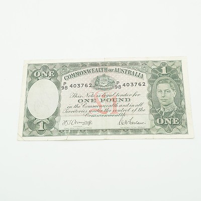 Commonwealth of Australia Armitage / McFarlane One Pound Note, P98 403762