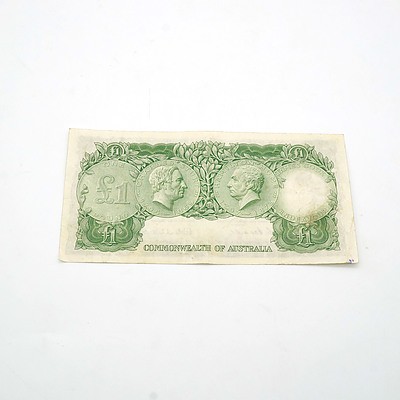 Commonwealth of Australia Coombs / Wilson One Pound Note, HA46 144141
