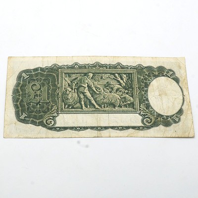Commonwealth of Australia Sheehan/McFarlane One Pound Banknote, P33 074243