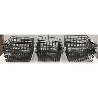 14 Black Wire Baskets