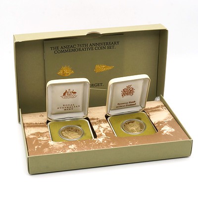 The ANZAC 75th Anniversary Commemorative Coin Set