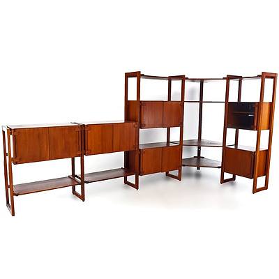 Catt Furniture WA Jarrah Modular Corner Bookcase Circa 1970s