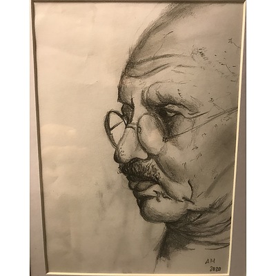 Drawing: "Gandhi" by Alice Harcourt