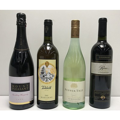 Four Bottles Of Red and Wite Wine