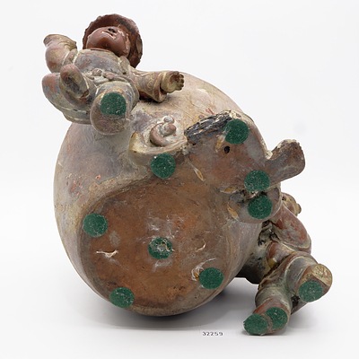 Antique Chinese Stoneware 'Boys' Vase, 19th Century or Earlier