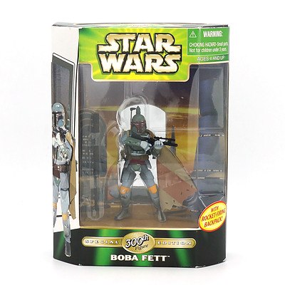 2000 Hasbro Star Wars 300th Figure Special Edition Boba Fett, New Old Stock