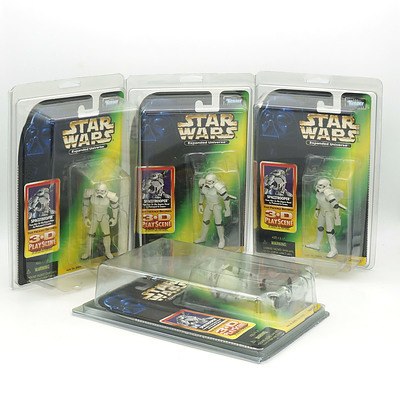 Four Kenner 1998 Star Wars Expanded Universe Spacetroopers, New Old Stock