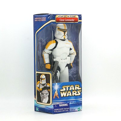 Hasbro 2002 Star Wars Attack of the Clones 12 Inch Clone Commander, Red, Boxed