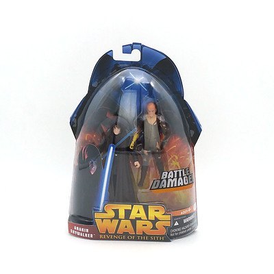 Hasbro 2005 Star Wars Revenge of the Sith Anakin Skywalker Battle Damage, New Old Stock