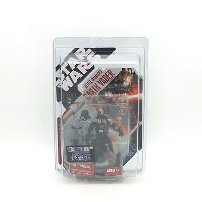 Hasbro 2007 Star Wars Battle Damaged Darth Vader, New Old Stock