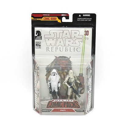 Hasbro Star Wars Comic Pack Commander Keller and Galactic Marine, New Old Stock