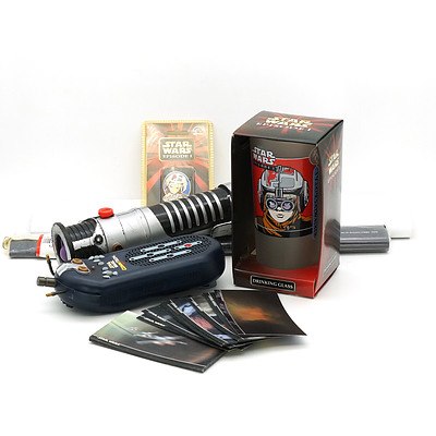 1996 Topps Cards, Anakin Skywalker Pin, Posters, Commtech Reader and More