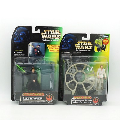 Kenner 1997 Star Wars The Power of the Force Gunner Station and Electronic Power Luke Skywalker, New Old Stock