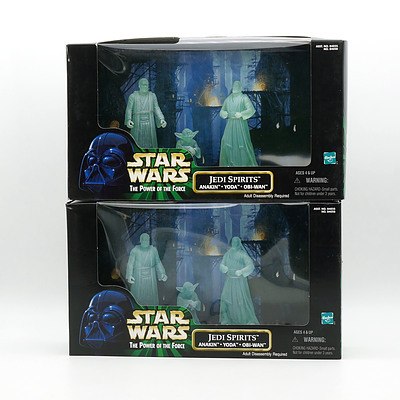 Two 1998 Hasbro Star Wars Episode I Jedi Spirits, New Old Stock
