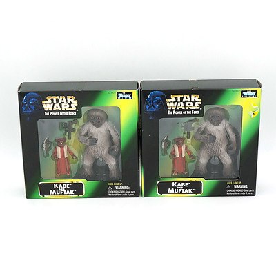 Two 1998 Kenner Star Wars The Power of the Force Kabe and Muftak, New Old Stock