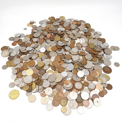 Group of International Coins, Including Indonesia, China, England, New Zealand and More