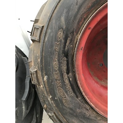 Two Different Sized ATV Wheels