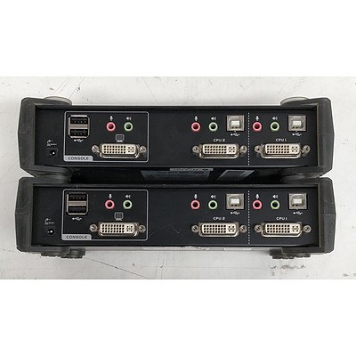 ATEN (CS1762A) 2-Port USB 2.0 DVI KVMP Switch - Lot of Two