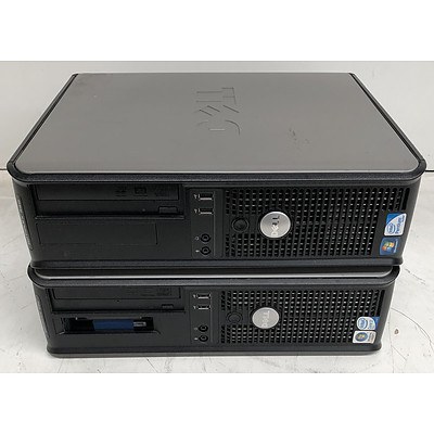 Dell OptiPlex 745 & OptiPlex 380 Dual-Core CPU Computers - Lot of Two