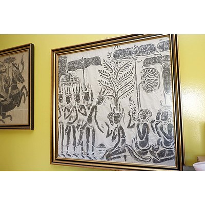 Three Asian Temple Rubbings