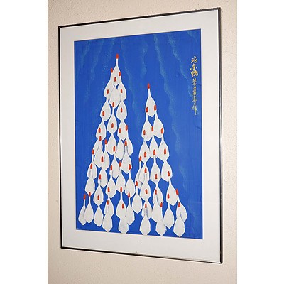 Tang Jin, Ducks of Beijing, Acrylic on Paper