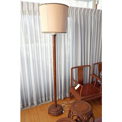 Carved Chinese Standard Lamp