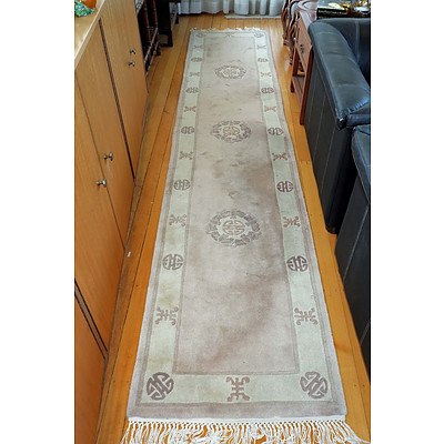 Chinese Sculpted Wool Pile Runner