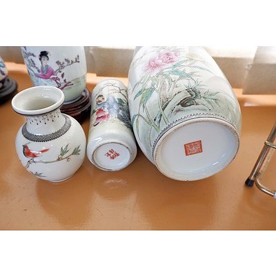 Group of Chinese Famille Rose Vases, 20th Century