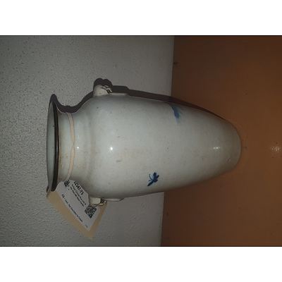 Antique Chinese Blue and White Vase with Mask Handles