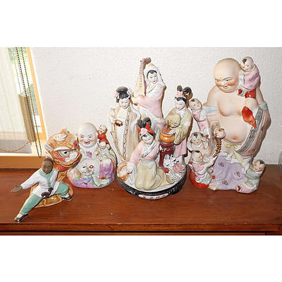 Four Chinese Porcelain Figures, 20th Century